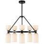 1_Alora Mood Nelly E12 26-in Black/Glossy Ribbed Opal Glass Socket Chandelier