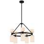 3_Alora Mood Nelly E12 26-in Black/Glossy Ribbed Opal Glass Socket Chandelier more views
