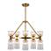 Alora Mood Nelly E12 26-in Gold/Clear Ribbed Glass Socket Chandelier