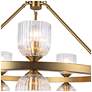 4_Alora Mood Nelly E12 26-in Gold/Clear Ribbed Glass Socket Chandelier more views