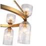5_Alora Mood Nelly E12 26-in Gold/Clear Ribbed Glass Socket Chandelier more views