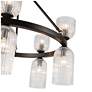 4_Alora Mood Nelly E12 26-in Matte Black/Clear Ribbed Glass Socket Chandelier more views