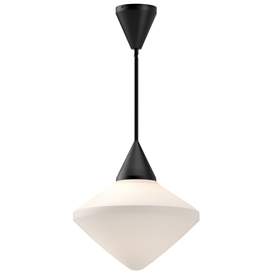 Image1 of Alora Mood Nora E26 14-in Matte Black/Opal Matte Glass Pendant