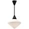 Alora Mood Nora E26 14-in Matte Black/Opal Matte Glass Pendant