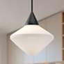 1_Alora Mood Nora E26 14-in Matte Black/Opal Matte Glass Pendant