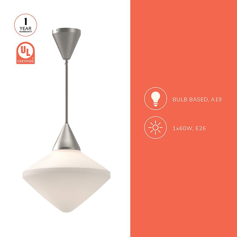 Image 4 Alora Mood Nora E26 14-in Matte Black/Opal Matte Glass Pendant more views