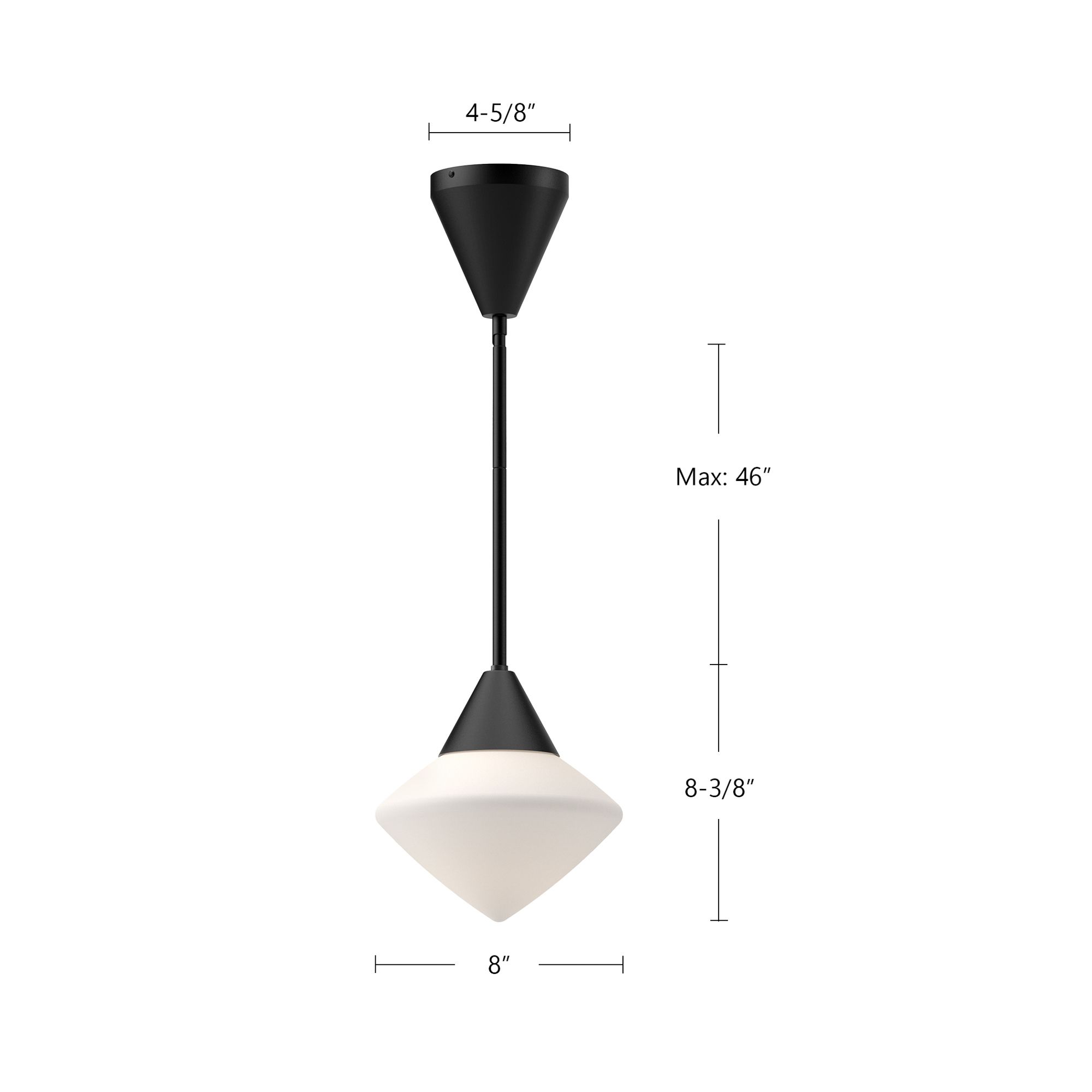 Image 6 Alora Mood Nora E26 8-in Brushed Nickel/Opal Matte Glass Pendant more views