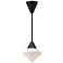Alora Mood Nora E26 8-in Matte Black/Opal Matte Glass Pendant