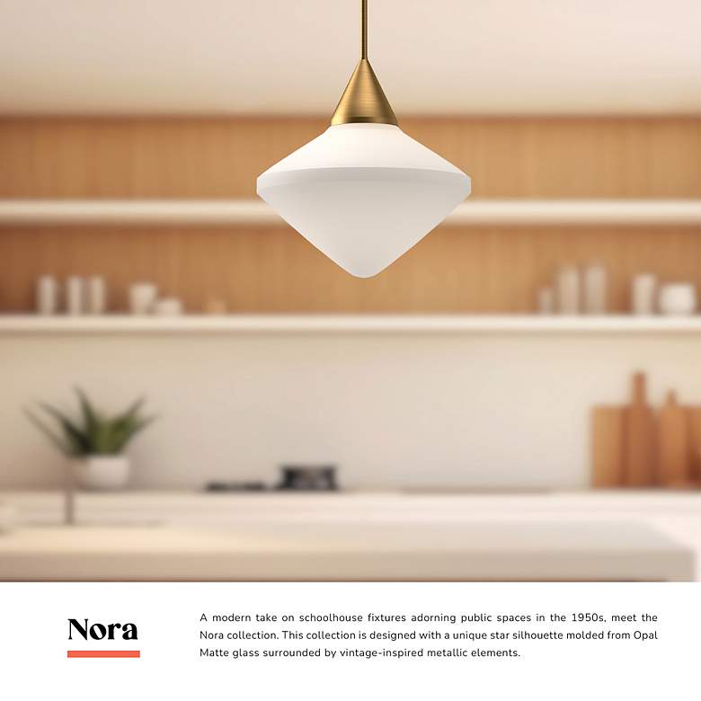 Image 3 Alora Mood Nora E26 8-in Matte Black/Opal Matte Glass Pendant more views