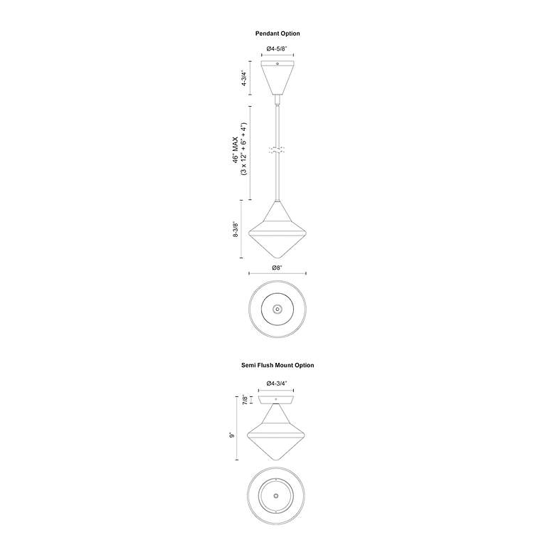 Image 5 Alora Mood Nora E26 8-in Matte Black/Opal Matte Glass Pendant more views