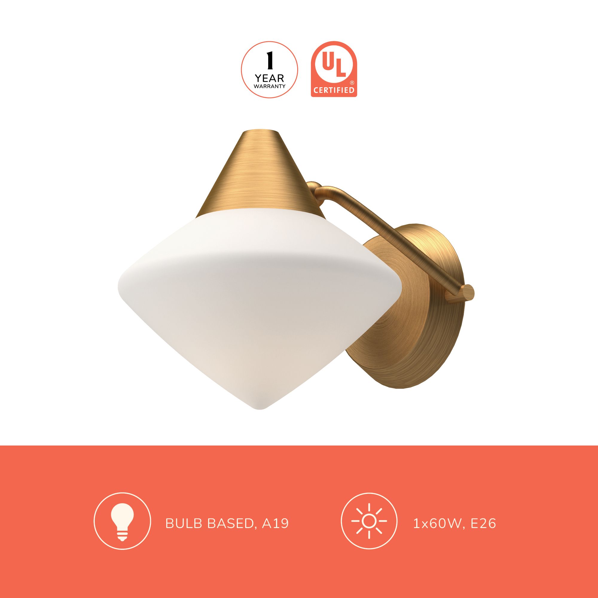 Image 4 Alora Mood Nora E26 8-in Matte Black/Opal Matte Glass Wall Vanity more views