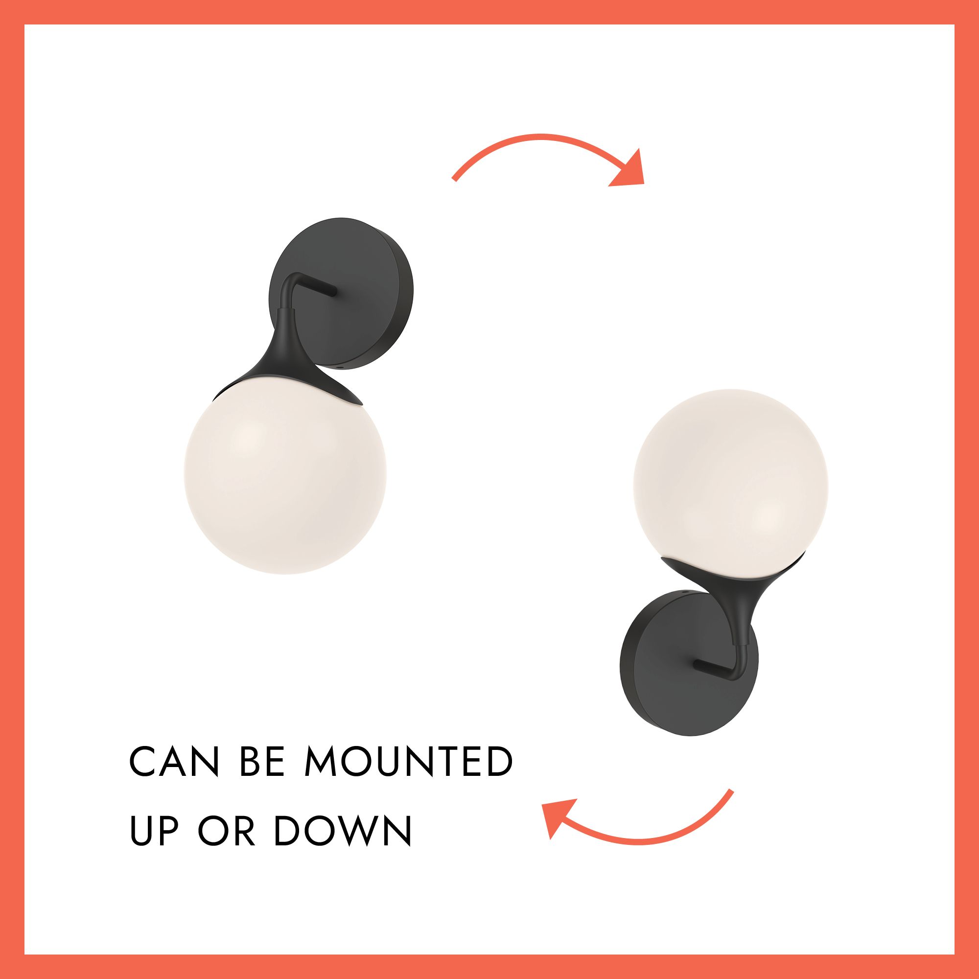 Image 6 Alora Mood Nouveau E26 12-in Matte Black/Opal Matte Glass Wall Vanity more views