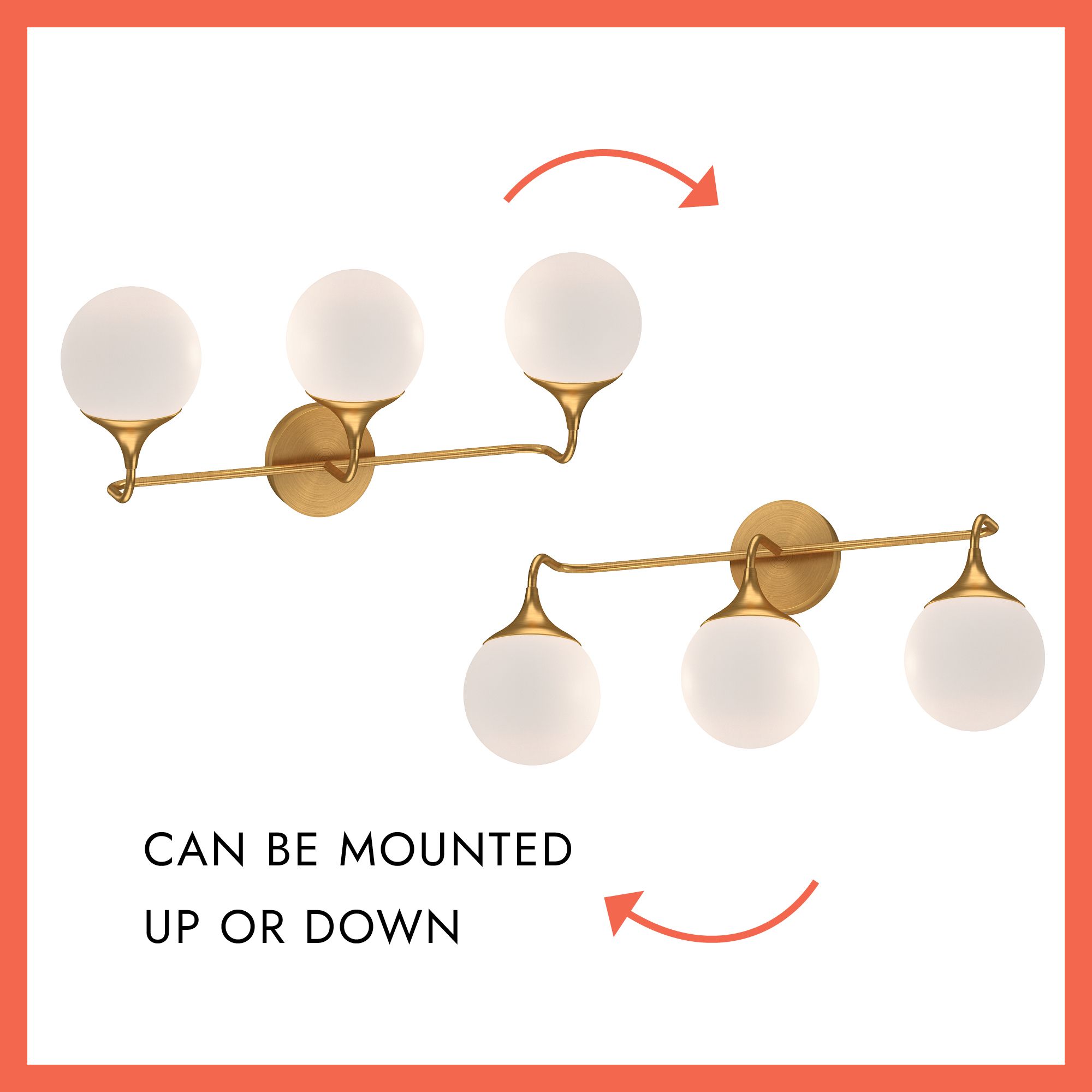 Thumbnail4 of Alora Mood Nouveau E26 25-in Matte Black/Opal Matte Glass Vanity Light more views