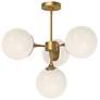 3_Alora Mood Nouveau E26 26-in Gold/Opal Matte Glass 4 Lights Chandeliers more views