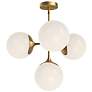 4_Alora Mood Nouveau E26 26-in Gold/Opal Matte Glass 4 Lights Chandeliers more views