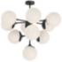 Alora Mood Nouveau E26 35-in Black/Opal Matte Glass 10 Lights Chandeliers
