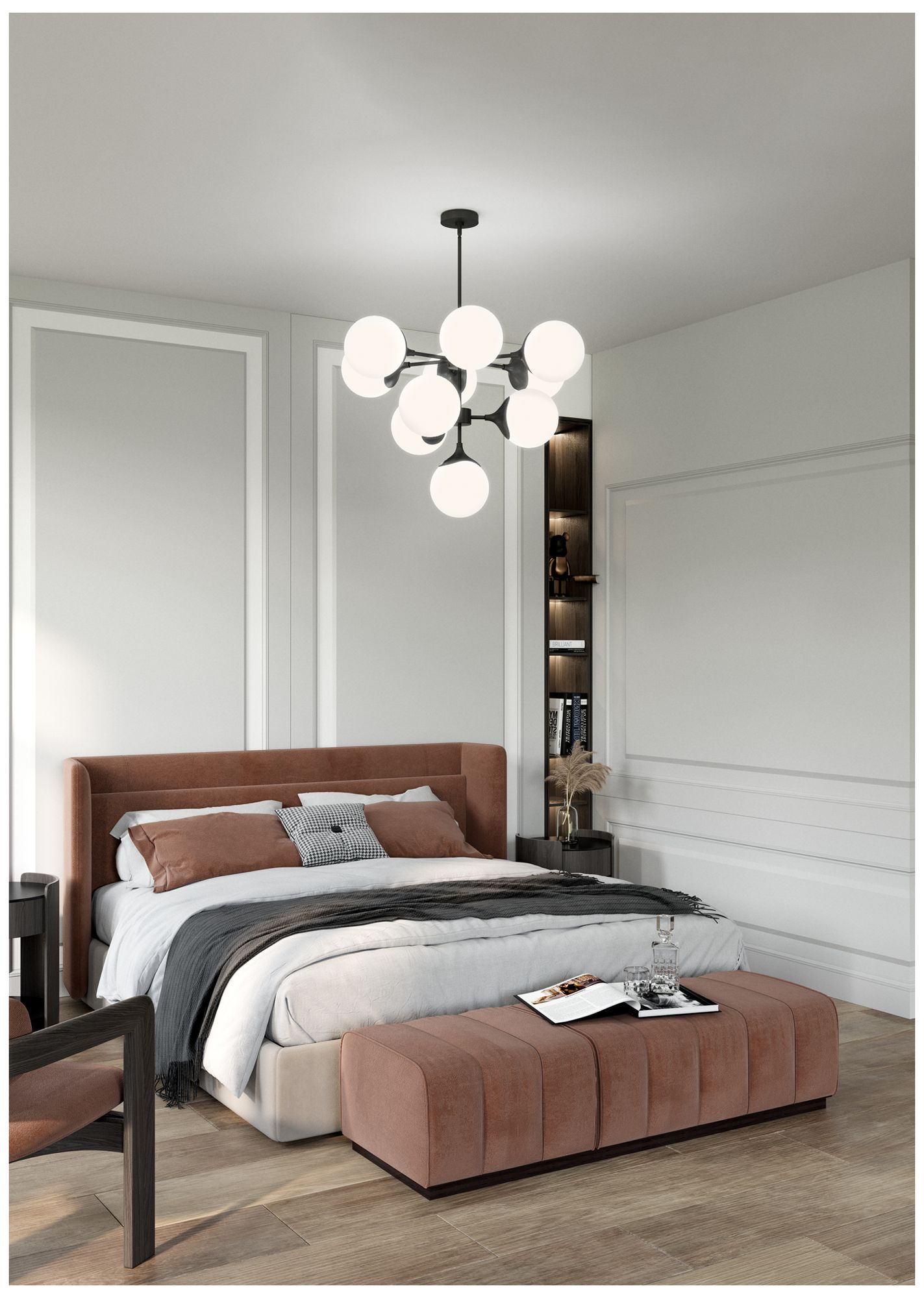 Image 3 Alora Mood Nouveau E26 35-in Black/Opal Matte Glass 10 Lights Chandeliers more views