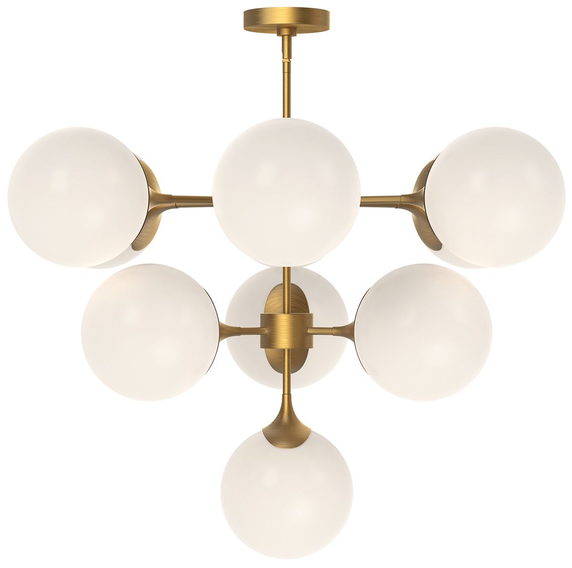 Image 3 Alora Mood Nouveau E26 35-in Gold/Opal Matte Glass 10 Lights Chandeliers more views