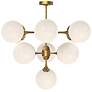 3_Alora Mood Nouveau E26 35-in Gold/Opal Matte Glass 10 Lights Chandeliers more views
