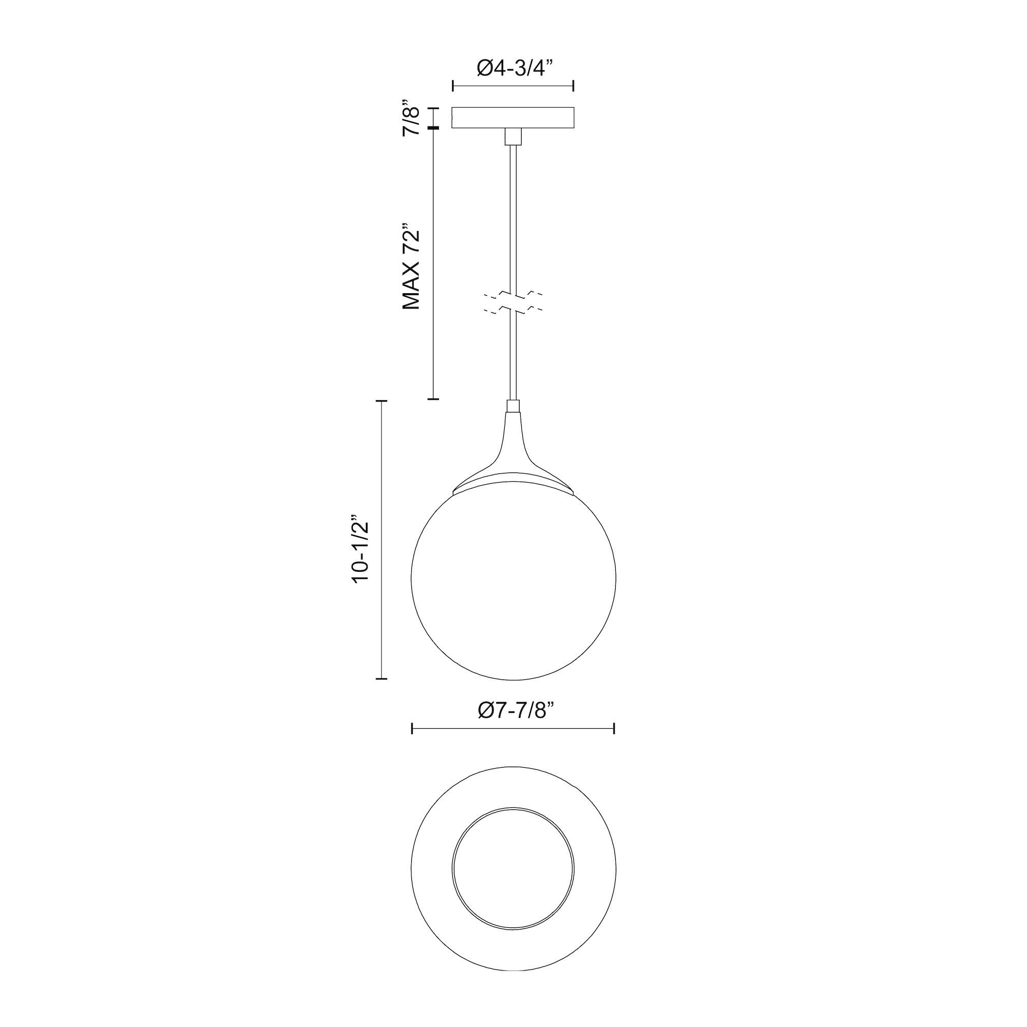 Image 3 Alora Mood Nouveau E26 8-in Aged Gold/Opal Matte Glass Pendant more views