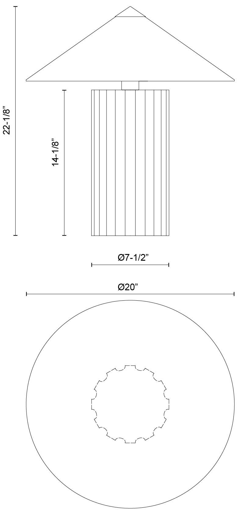 Alora Mood Ono E26 20-in Matte Black Socket Table Lamp