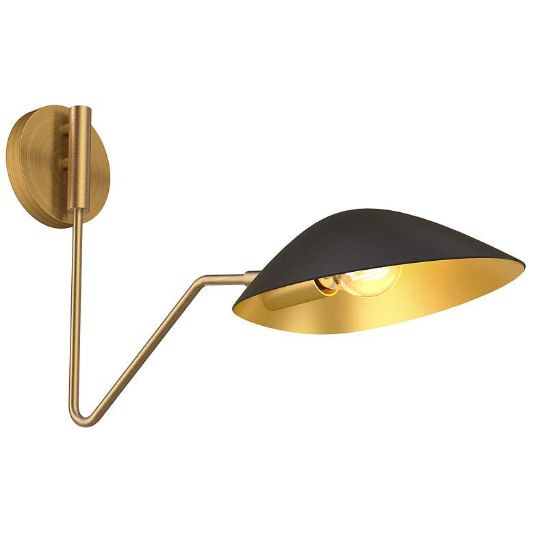 Image 1 Alora Mood Oscar E26 6-in Aged Gold/Matte Black Wall Vanity