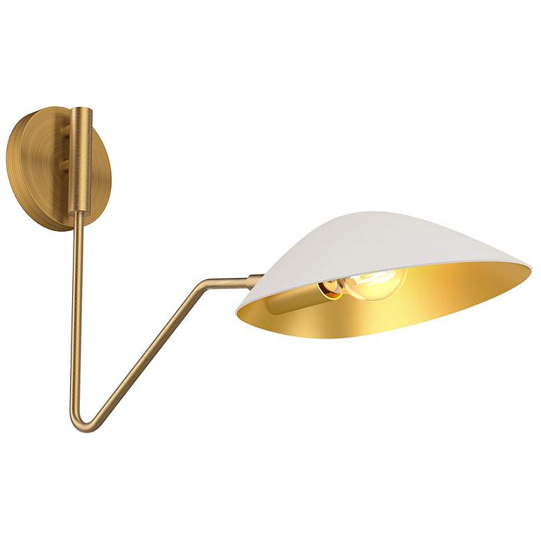 Image 1 Alora Mood Oscar E26 6-in Aged Gold/White Wall Vanity