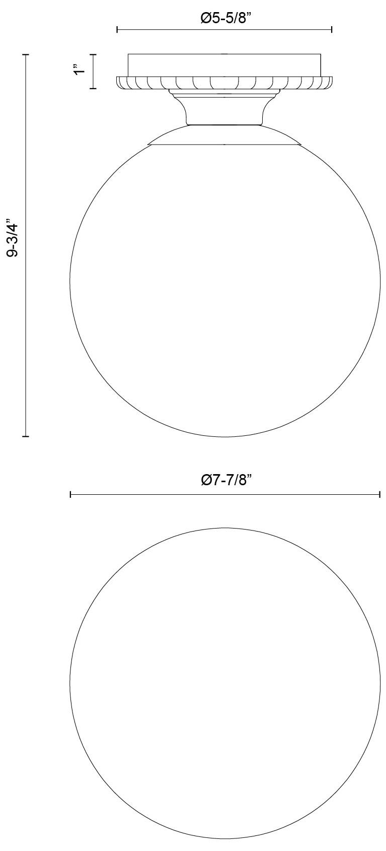 Image 6 Alora Mood Otis E26 8-in Matte Black/Glossy Opal Glass Semi-Flush Mount more views