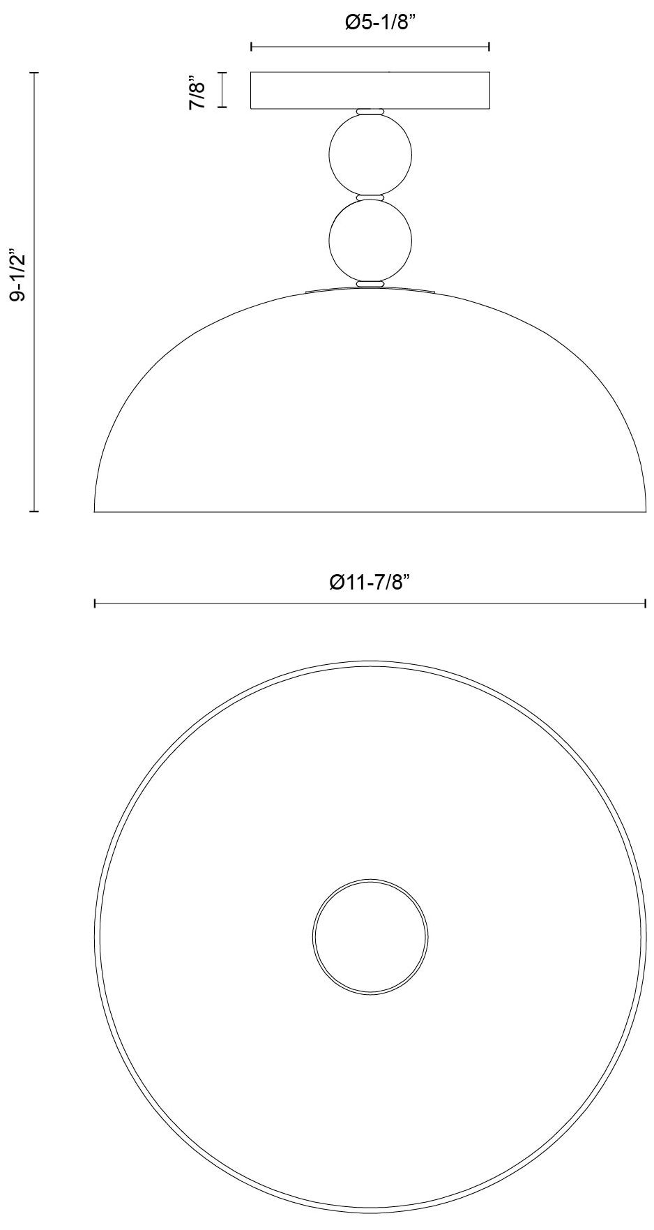 Image 5 Alora Mood Paisley E26 12-in Black/Glass Semi-Flush Mount more views