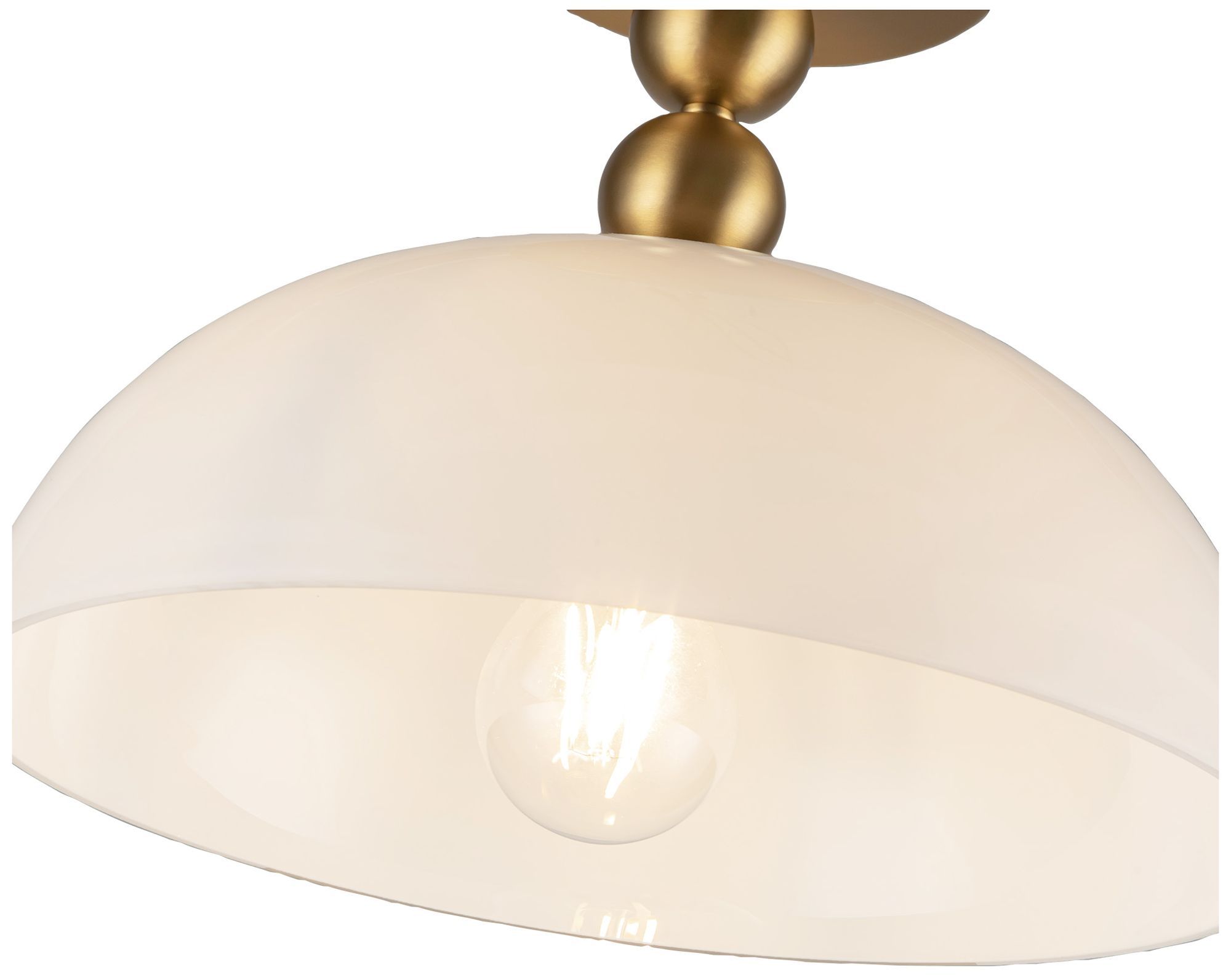 Image 4 Alora Mood Paisley E26 12-in Gold/Glass Semi-Flush Mount more views