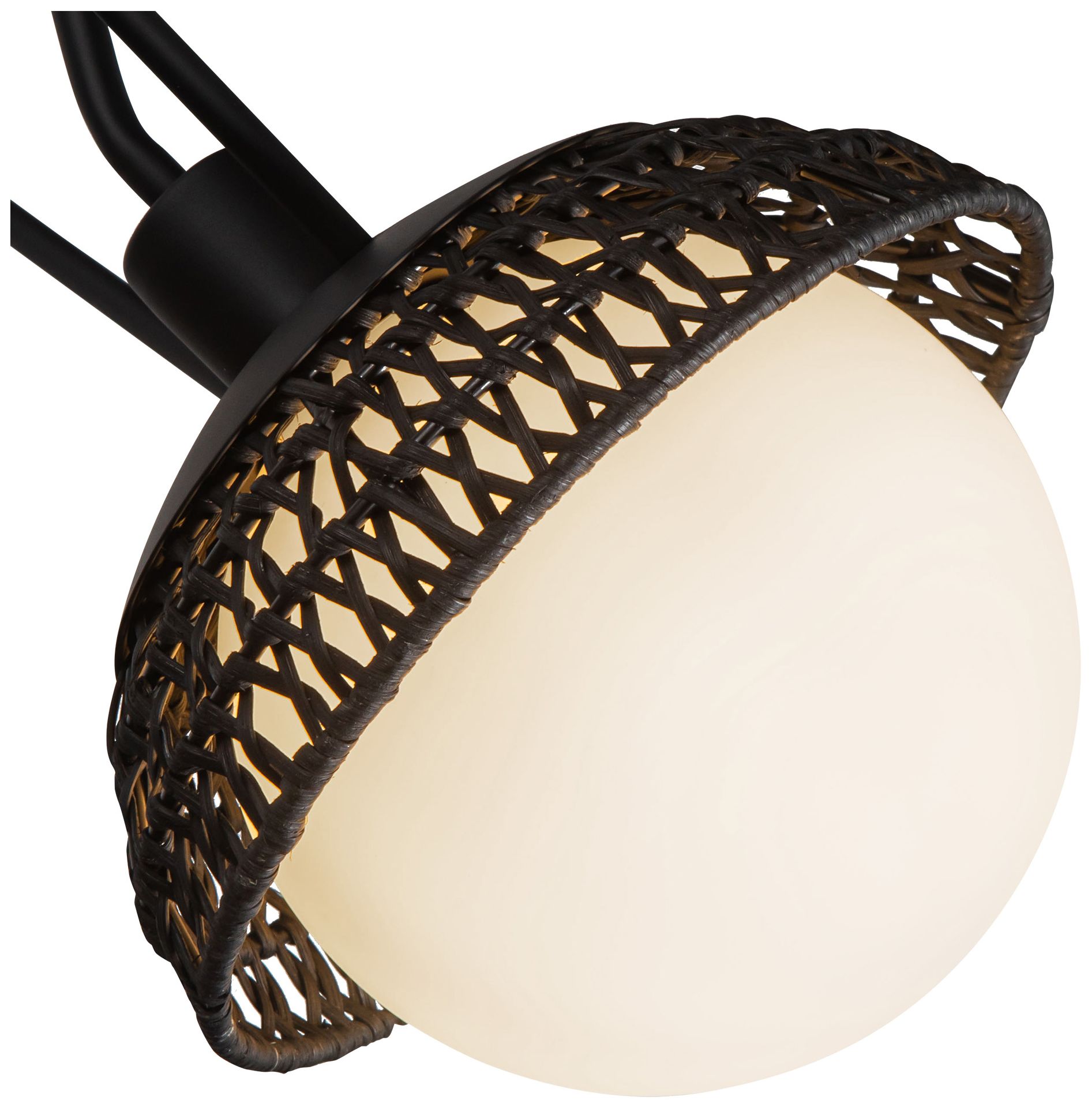 Image 5 Alora Mood Perth E12 40-in Matte Black/Opal Glass Chandelier more views