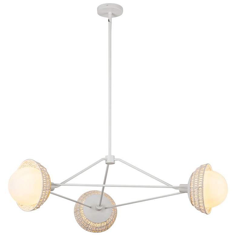 Image 1 Alora Mood Perth E12 40-in White/Opal Glass Chandelier