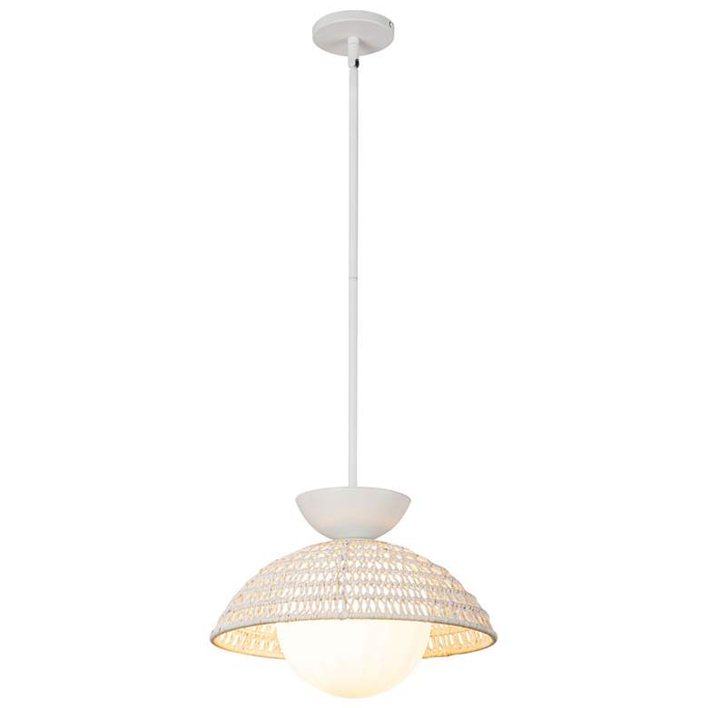 Image 1 Alora Mood Perth E26 14-in White/Opal Glass Pendant