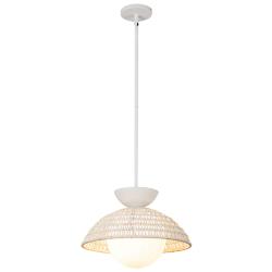 Alora Mood Perth E26 14-in White/Opal Glass Pendant