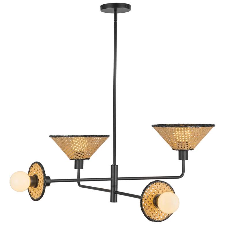 Image 1 Alora Mood Piper E26 38-in Matte Black Socket Chandelier