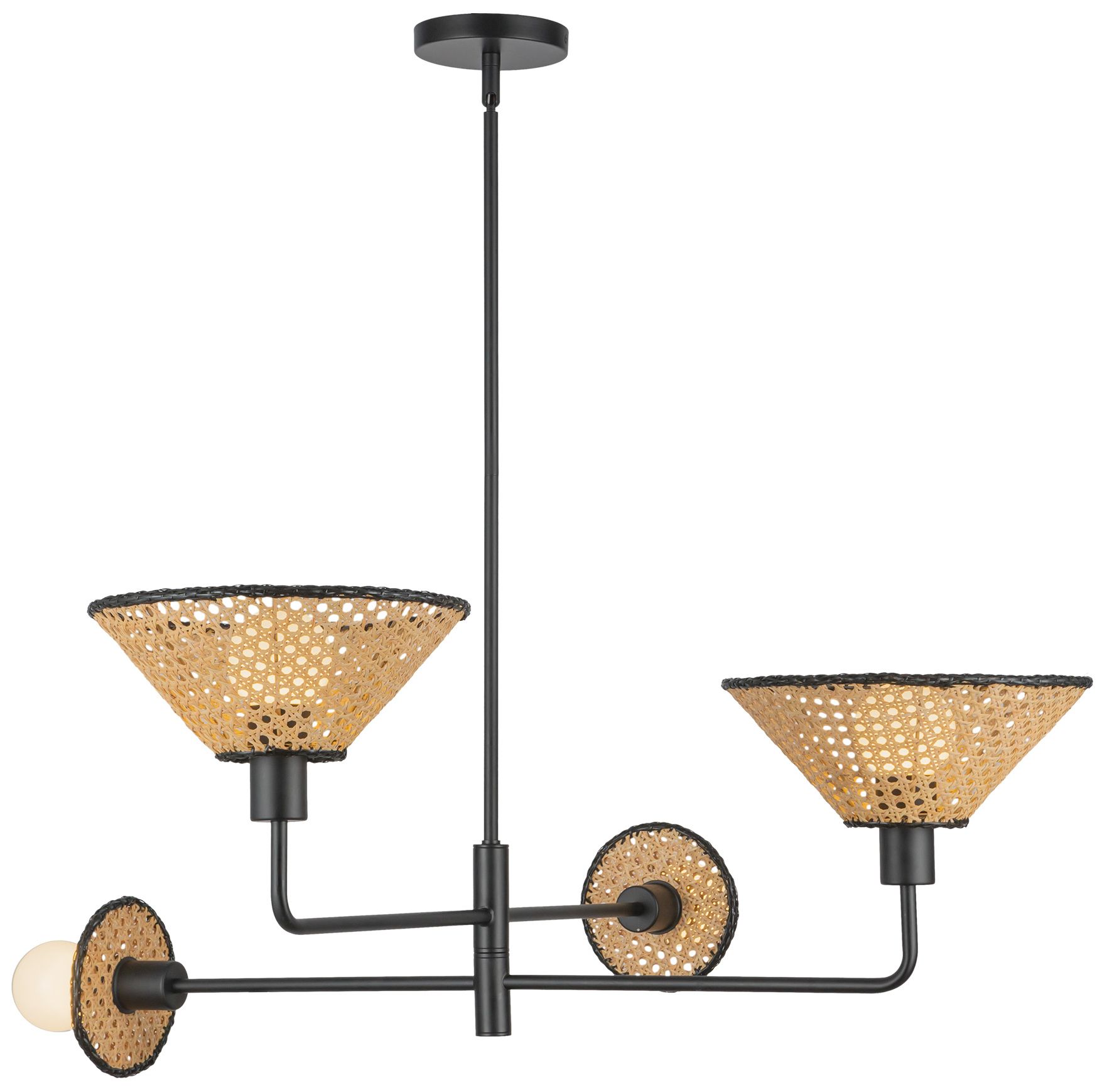 Image 4 Alora Mood Piper E26 38-in Matte Black Socket Chandelier more views