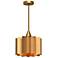 Alora Mood Plisse E26 12-in Aged Gold Pendant