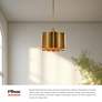 7_Alora Mood Plisse E26 12-in Aged Gold Pendant more views