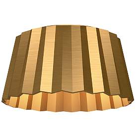 Image1 of Alora Mood Plisse E26 14-in Aged Gold Flush Mount