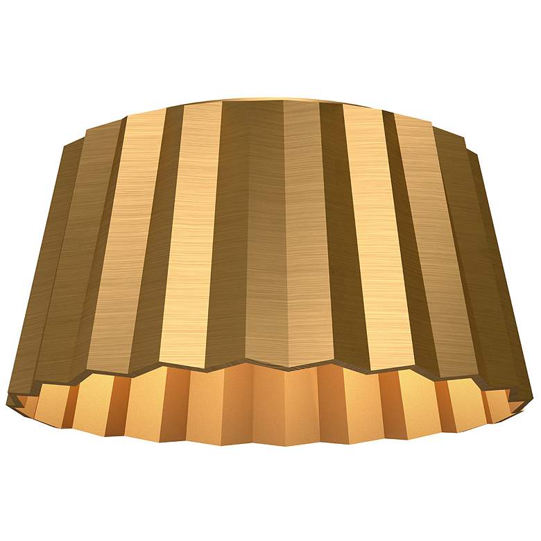Image 1 Alora Mood Plisse E26 14-in Aged Gold Flush Mount