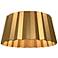 Alora Mood Plisse E26 14-in Aged Gold Flush Mount