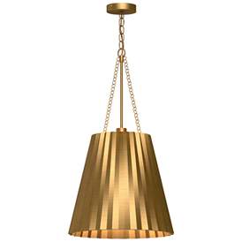 Image1 of Alora Mood Plisse E26 16-in Aged Gold Pendant