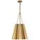 Alora Mood Plisse E26 16-in Aged Gold Pendant
