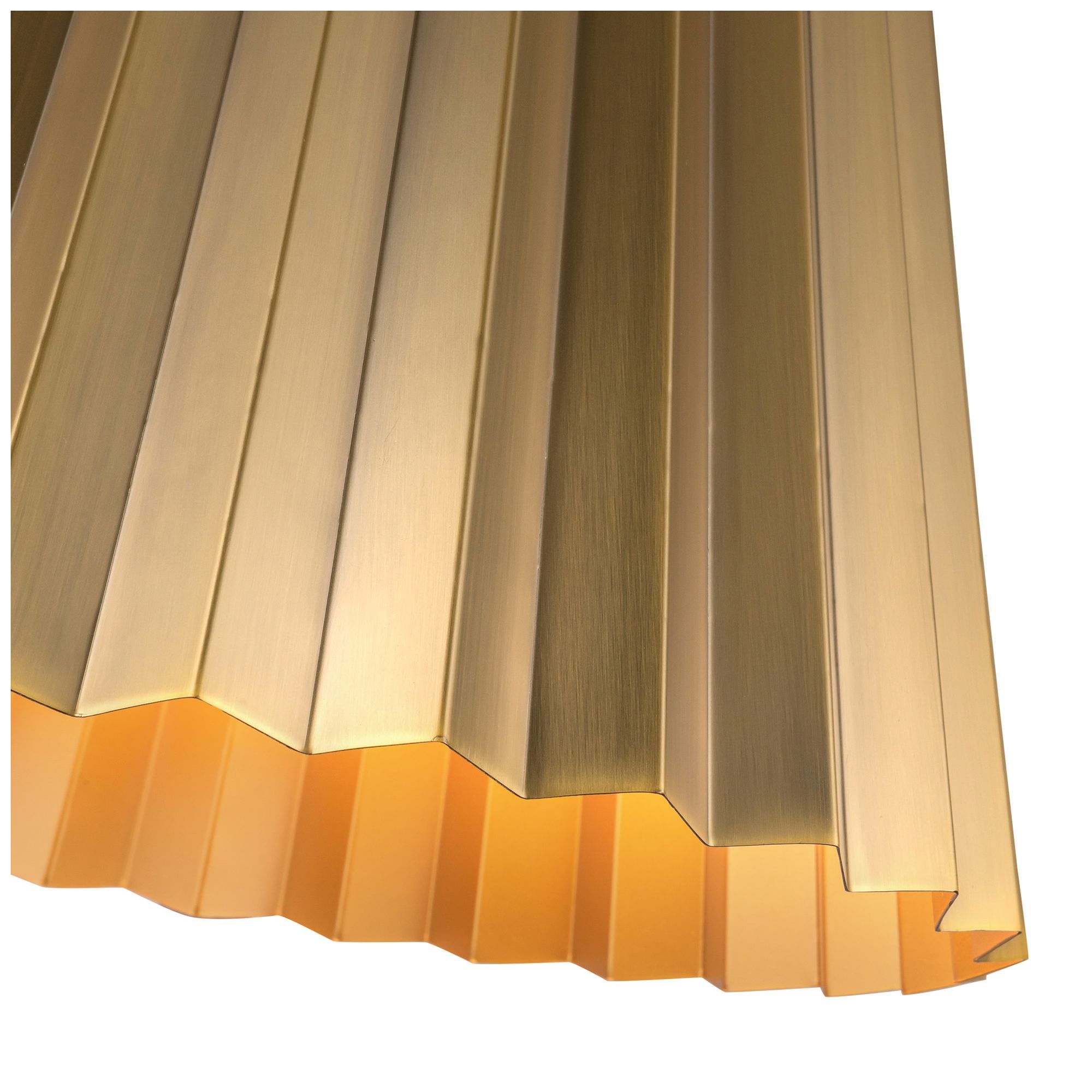 Image 6 Alora Mood Plisse E26 16-in Aged Gold Pendant more views