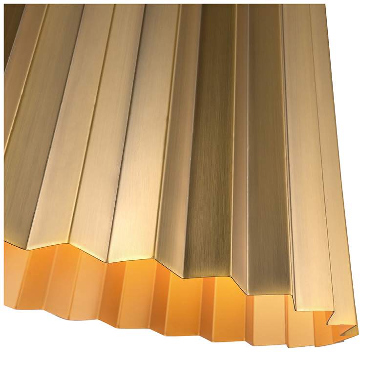 Image 6 Alora Mood Plisse E26 16-in Aged Gold Pendant more views