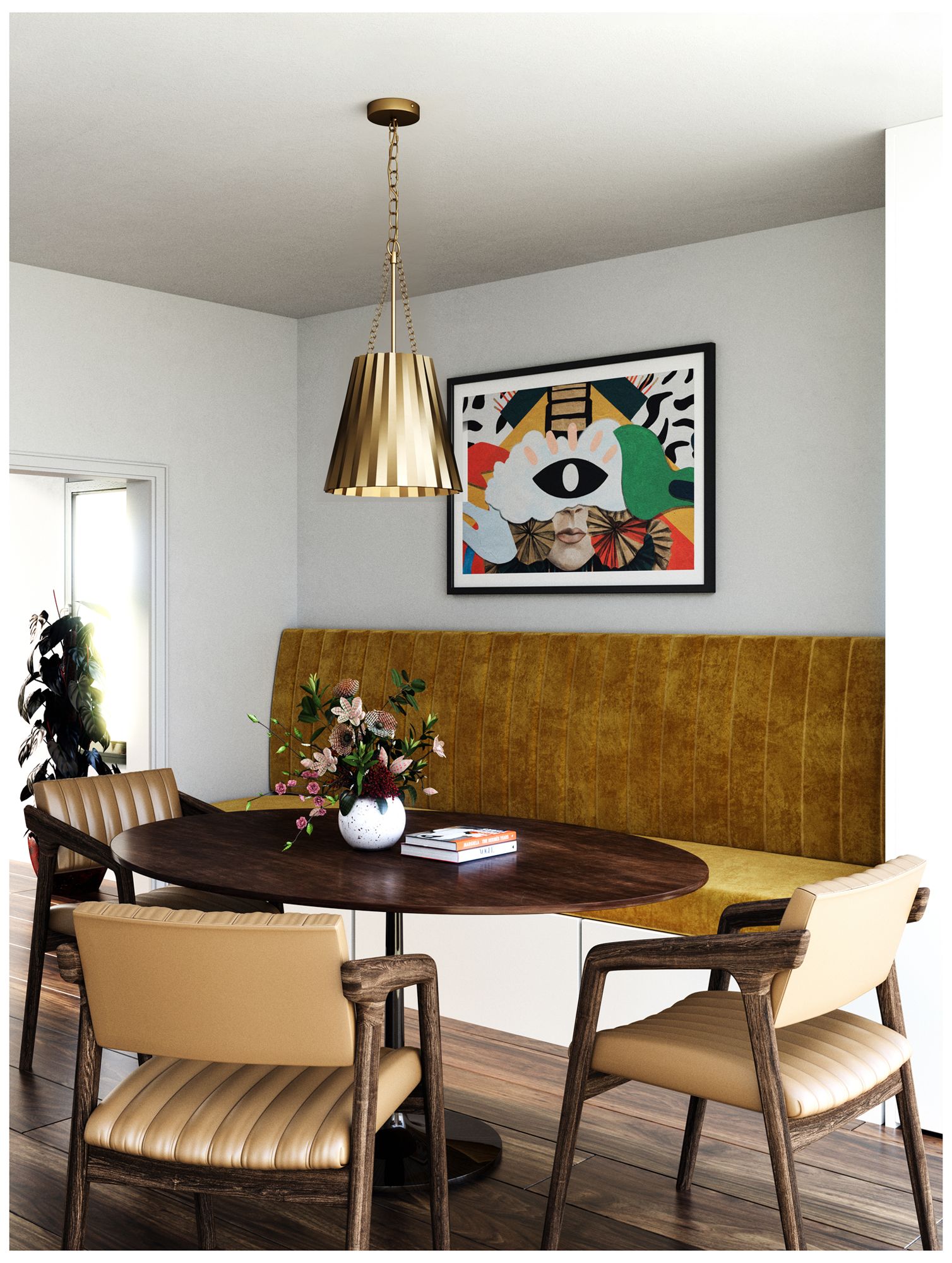 Image 7 Alora Mood Plisse E26 16-in Aged Gold Pendant more views