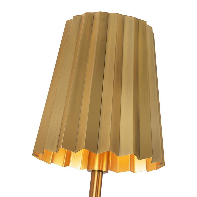 Image 4 Alora Mood Plisse E26 7-in Aged Gold Wall Vanity more views