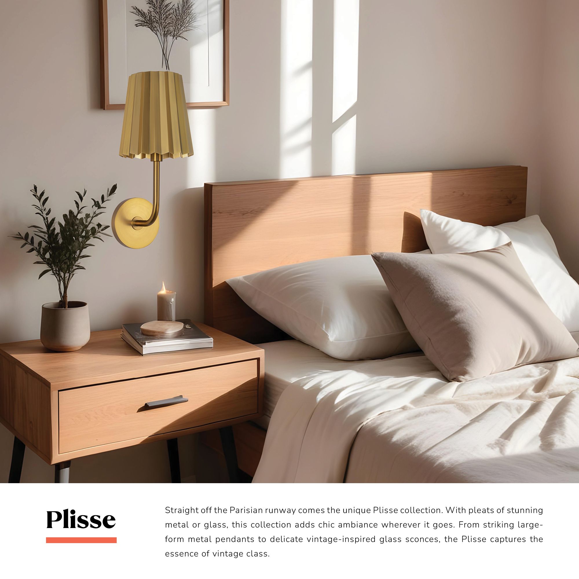 Image 6 Alora Mood Plisse E26 7-in Aged Gold Wall Vanity more views