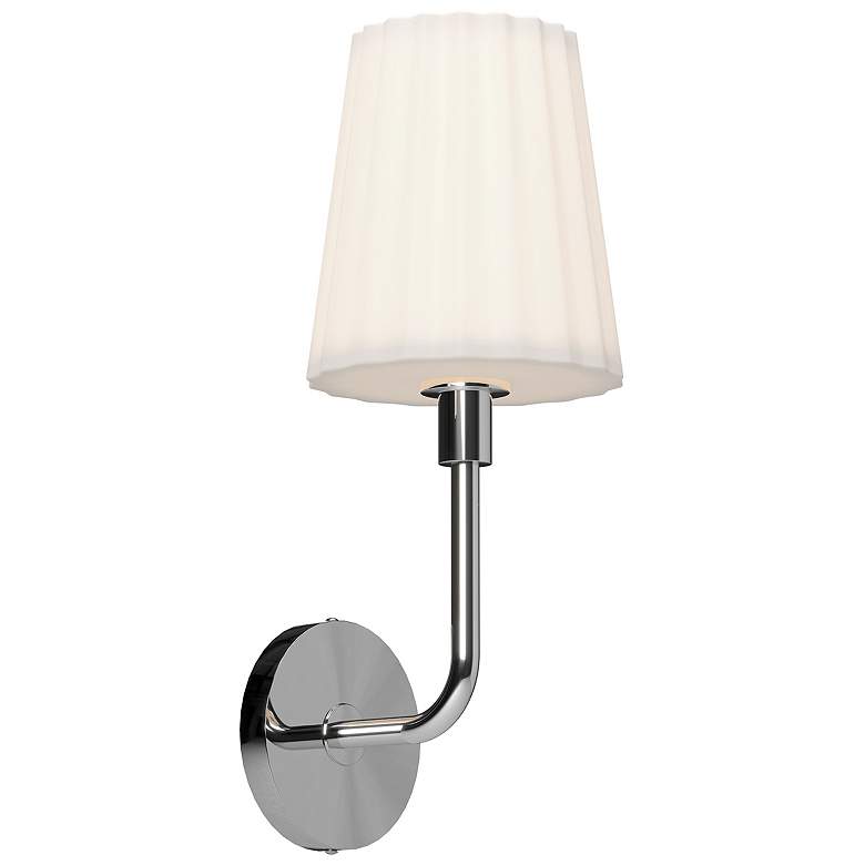Image 1 Alora Mood Plisse E26 7-in Chrome/Opal Matte Glass Wall Vanity