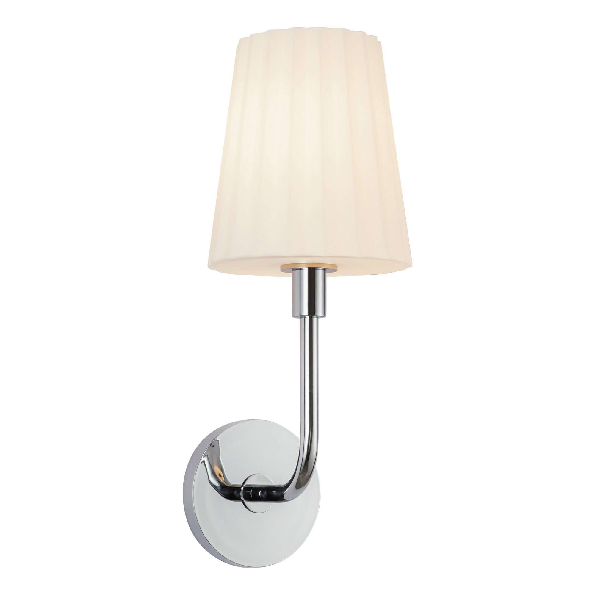 Image 2 Alora Mood Plisse E26 7-in Chrome/Opal Matte Glass Wall Vanity more views